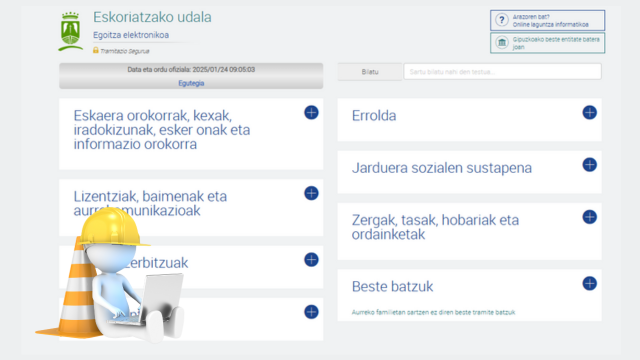 Larunbat  goizean  ezingo  da  tramite  digitalik  egin