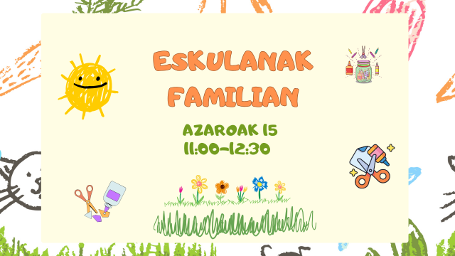 Eskulanak  liburutegian,  Tortolis  ludotekaren  eskutik