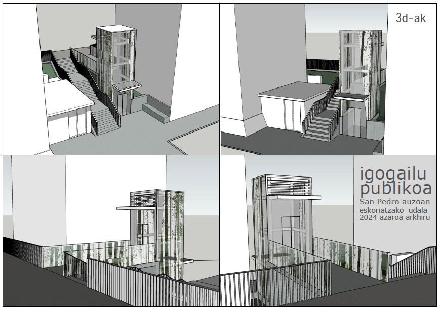 San  Pedro  auzoan  igogailu  publikoa  jartzeko  lanak  hasi  dira